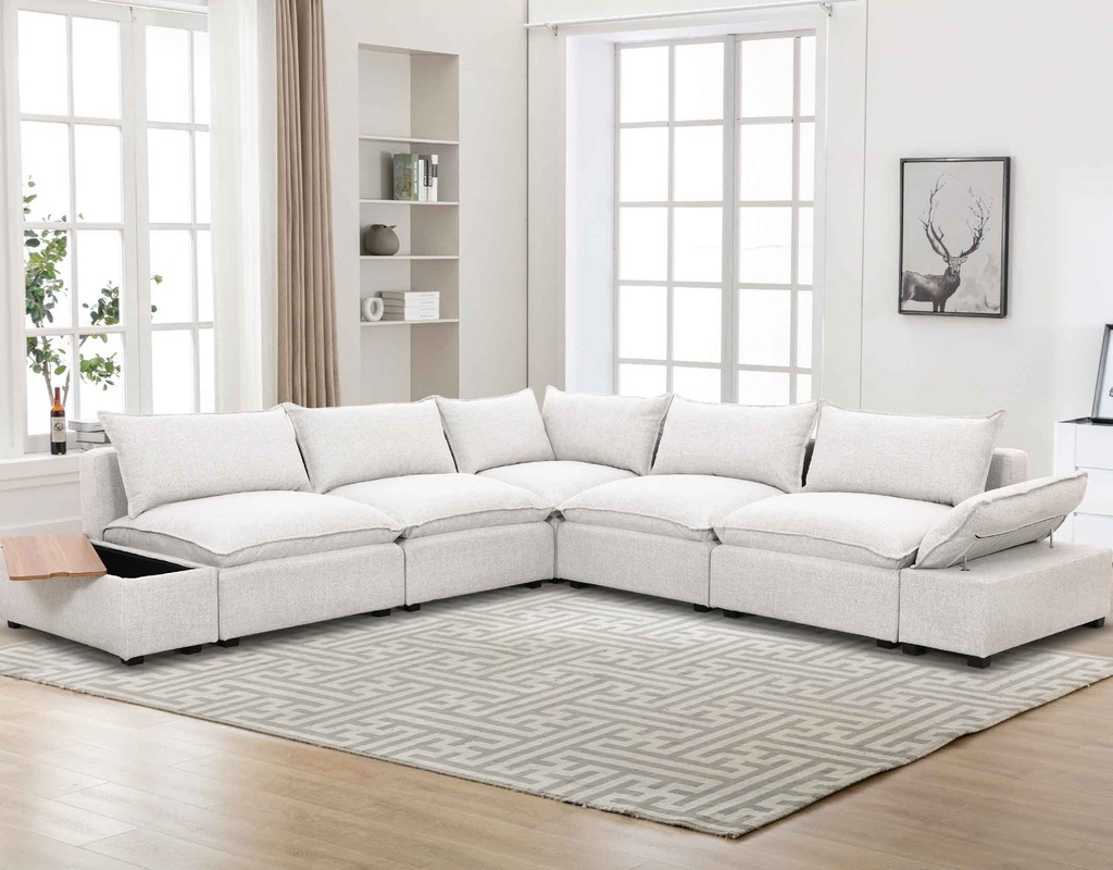 SOFA TELA MODULAR SS0543# (4)SS0543DF66N+ (1)SS0543DF61R+ (1) SW0543DF61N+ (1) SC0543DF61N# BLANCO C180# 7 PIEZAS