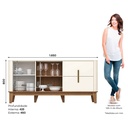 BUFETERO RAEL# S359-129# NATURE/OFF WHITE  