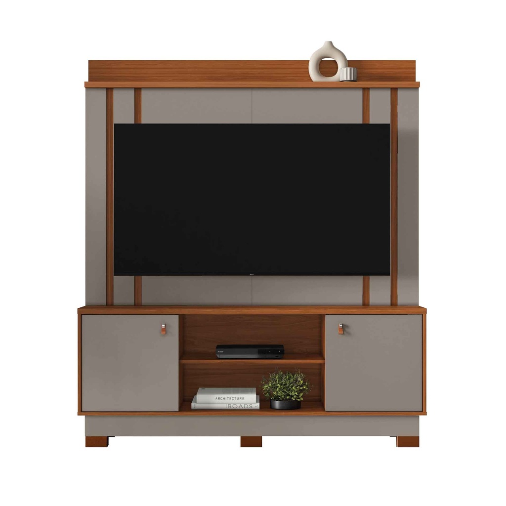 CENTRO DE ENTRETENIMIENTO HOME FREMONT# 2001151# 160X183X36CM# COLOR 764 CINAMOMO MEL/GRIGIO FOSCO  2 PUERTA