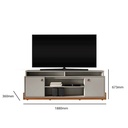 GABINETE P/TV MONTANA# 1005138# GRIGIO 766# FOSCO/CINAMOMO MEL# 2 PUERTAS