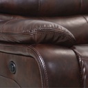 SOFA RECLINABLE ELECTRICO CUERO/VINIL OVALADO RD5309CF56L+61N+56N+61N+66N+56R# CHOCOLATE-H351&H351B#- PZ C/1 CONSOLA 