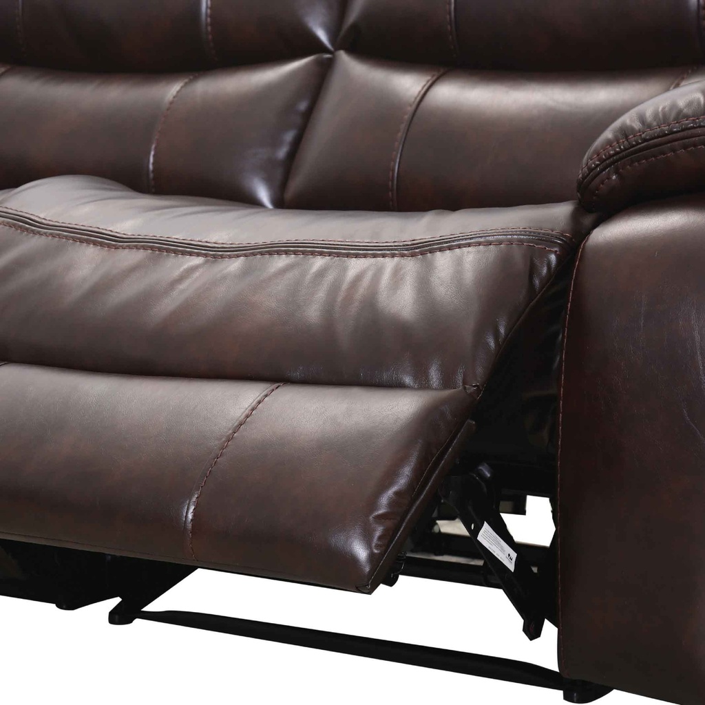 SOFA RECLINABLE ELECTRICO CUERO/VINIL OVALADO RD5309CF56L+61N+56N+61N+66N+56R# CHOCOLATE-H351&H351B#- PZ C/1 CONSOLA 