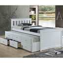CAMA AUXILIAR CAPTAIN SP 5007# 103X200X95CM BLANCA C/3GAVETAS 2CJ