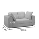 SOFA TELA KW.2026# 2 PUESTOS C/2 COJIN 