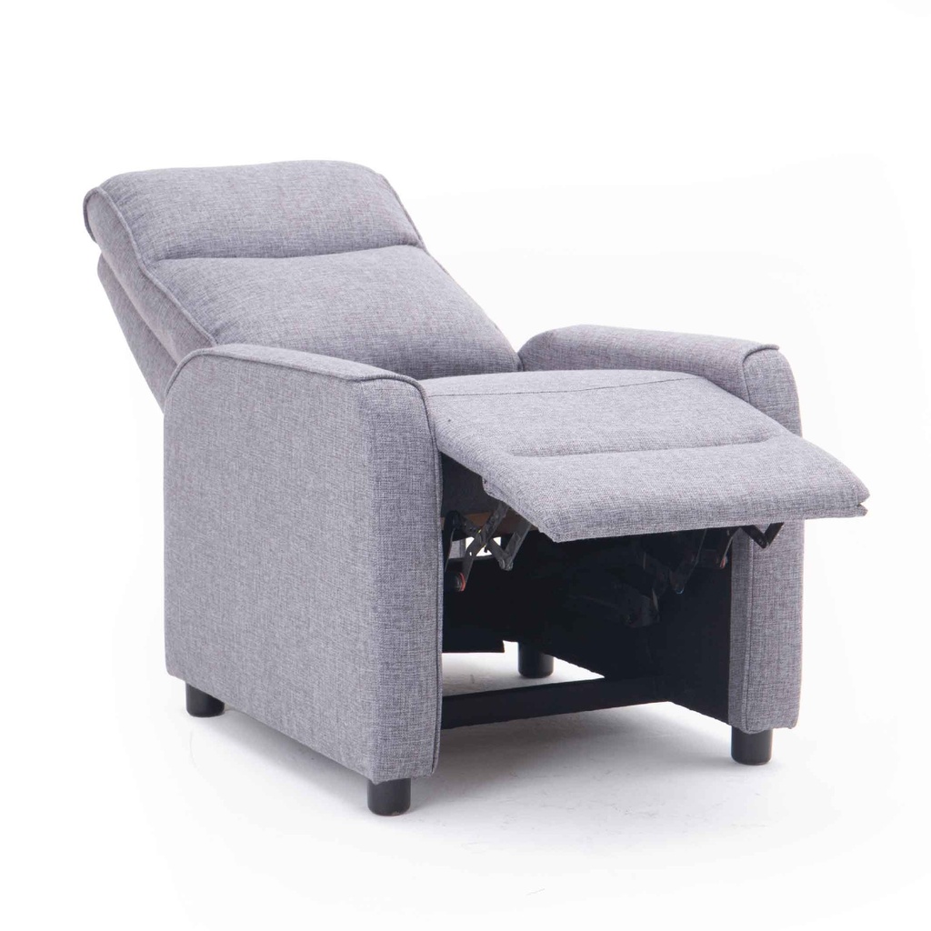 SOFA RECLINABLE TELA P1302A-51# 1PUESTO # GRIS