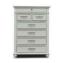 GAVETERO OYESTER BAY# CF441# 132X46X97CM VINTAGE WHITE SYN-90923#