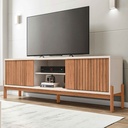 GABINETE P/TV TANNEN# FREIJO/OFF WHITE# 180X36X62CM