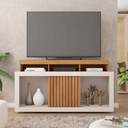 GABINETE P/TV DRAGON# FREIJO/OFF WHITE# 136X39.5X74CM