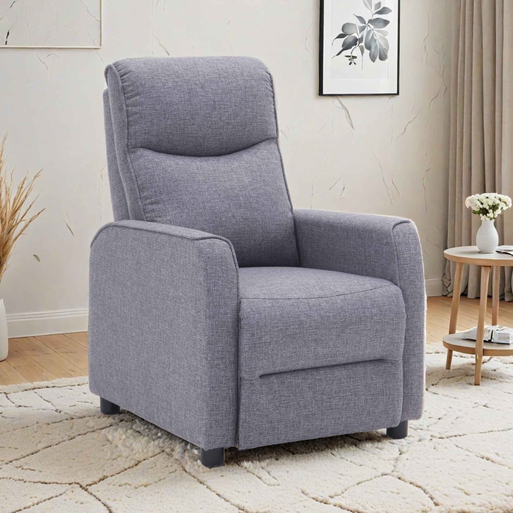 SOFA RECLINABLE TELA P1302A-51# HC084# 1PUESTO GRIS