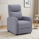 SOFA RECLINABLE TELA P1302A-51# HC084# 1PUESTO GRIS