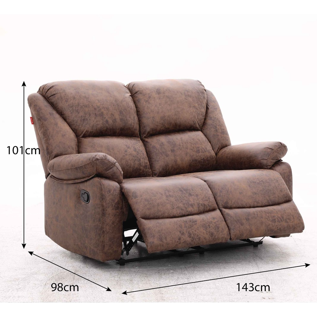 SOFA RECLINABLE TELA RR5619AF52DM# 2PUESTO BROWN-J146#