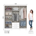 CLOSET CAJU# DA136-198# JEQUITIBA BRILLO 6PUERTAS# 180X46.5X200CM