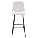 SILLA DE BAR ALTA FIJA BC-022# TELA WY72-2# BEIGE PATA DE METAL