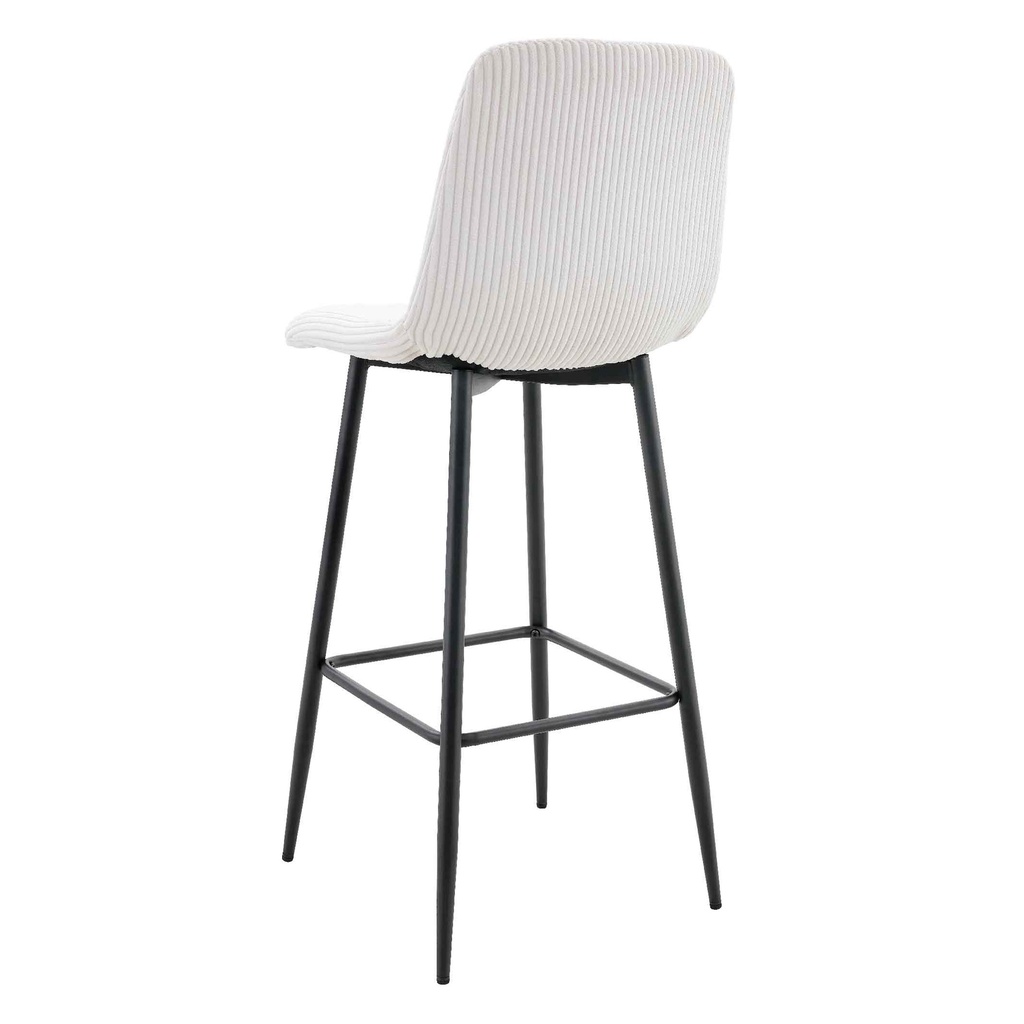 SILLA DE BAR ALTA FIJA BC-022# TELA WY72-2# BEIGE PATA DE METAL
