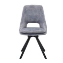SILLA DE COMEDOR MC-242# GIRATORIO PATAS DE METAL NEGRO 