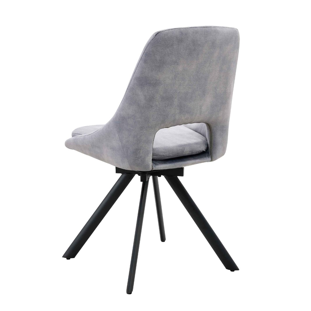 SILLA DE COMEDOR MC-242# GIRATORIO PATAS DE METAL NEGRO 