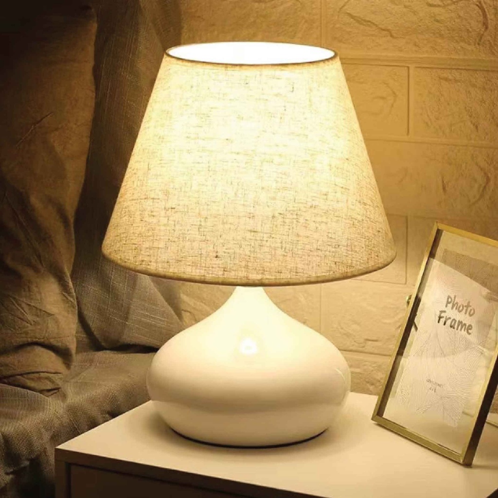 LAMPARA DE MESA T9719# WHITE 2CJ