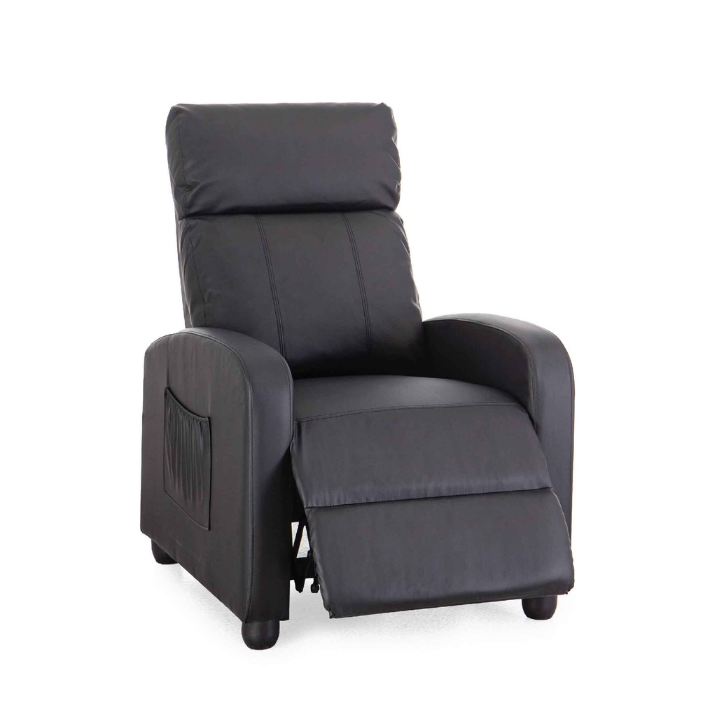 SOFA RECLINABLE VINIL SGN0021CN-M# BLACK# 1PUESTO