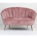 SILLA POLTRONA QH-8949-2# 07 FLAMINGO# PATAS GOLDEN