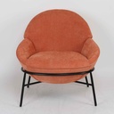 SILLA POLTRONA QH-8172SK# 546-12# ORANGE PATAS DE METAL
