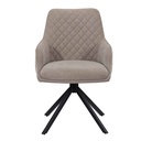 SILLA DE COMEDOR DC-3177# GIRATORIA CD355A-5# CHOCOLATE PATAS METAL NEGRO