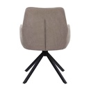 SILLA DE COMEDOR DC-3177# GIRATORIA CD355A-5# CHOCOLATE PATAS METAL NEGRO