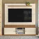 CENTRO DE ENTRETENIMIENTO HOME FLORIANOPOLIS# 2001156#  TV MAX 70" 781# OFF WHITE/AMENDOA 175X34X185CM  