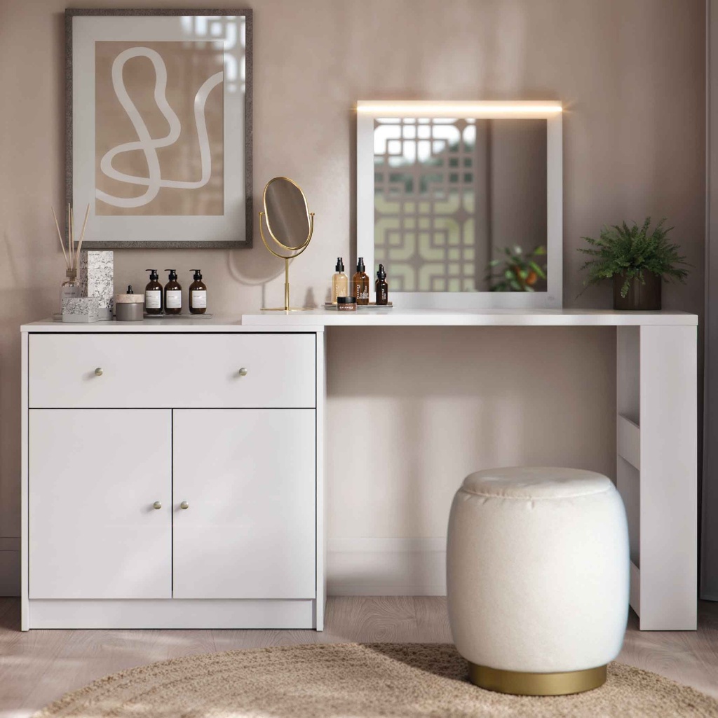 PEINADORA+LATERAL AURA# 300341# 511# BLANCA	 