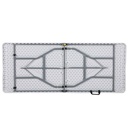 MESA PLEGABLE ZS-FH180# RECT PLEGABLE POR LA MITAD 180X76X74CM