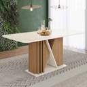 MESA COMEDOR VALINE# SC146-127# NATURE/ OFF WHITE 180CM	 