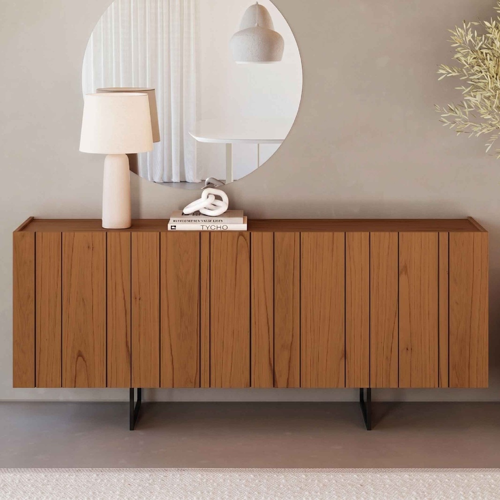 BUFETERO LUNA# 12023# 951# CINAMOMO /PRETO# 180X40X76CM