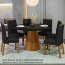 MESA COMEDOR ISIS# REDONDA 964# YPE/PRETO# 135X79CM