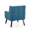 SILLA POLTRONA TELA XXY0066CA-SKD# COLOR BLUE LINEN# 1 PUESTO