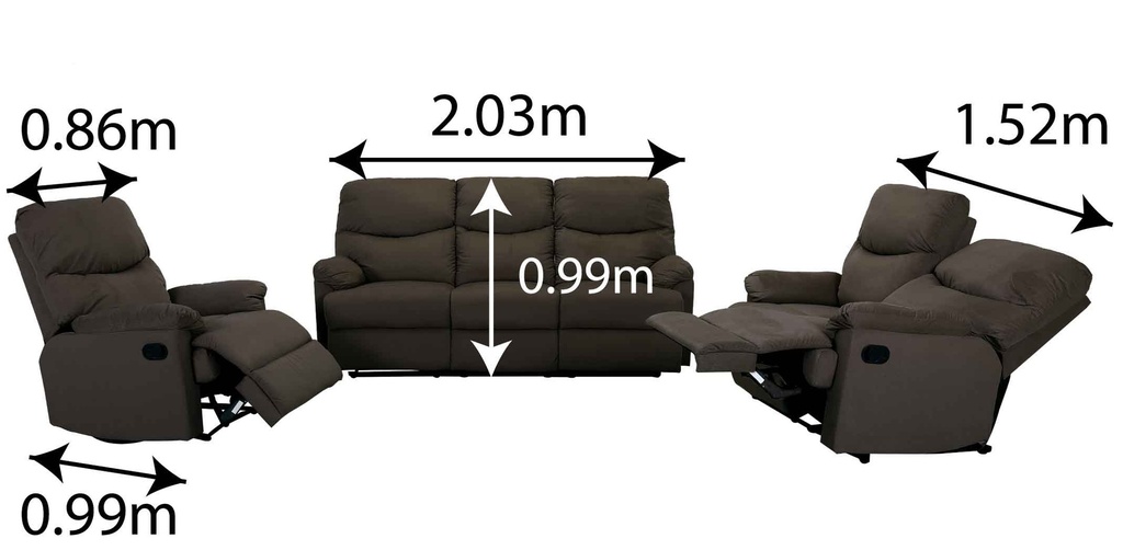 SOFA RECLINABLE TELA 9149F51# 1 PUESTO