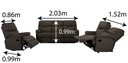 SOFA RECLINABLE TELA 9149F51# 1 PUESTO