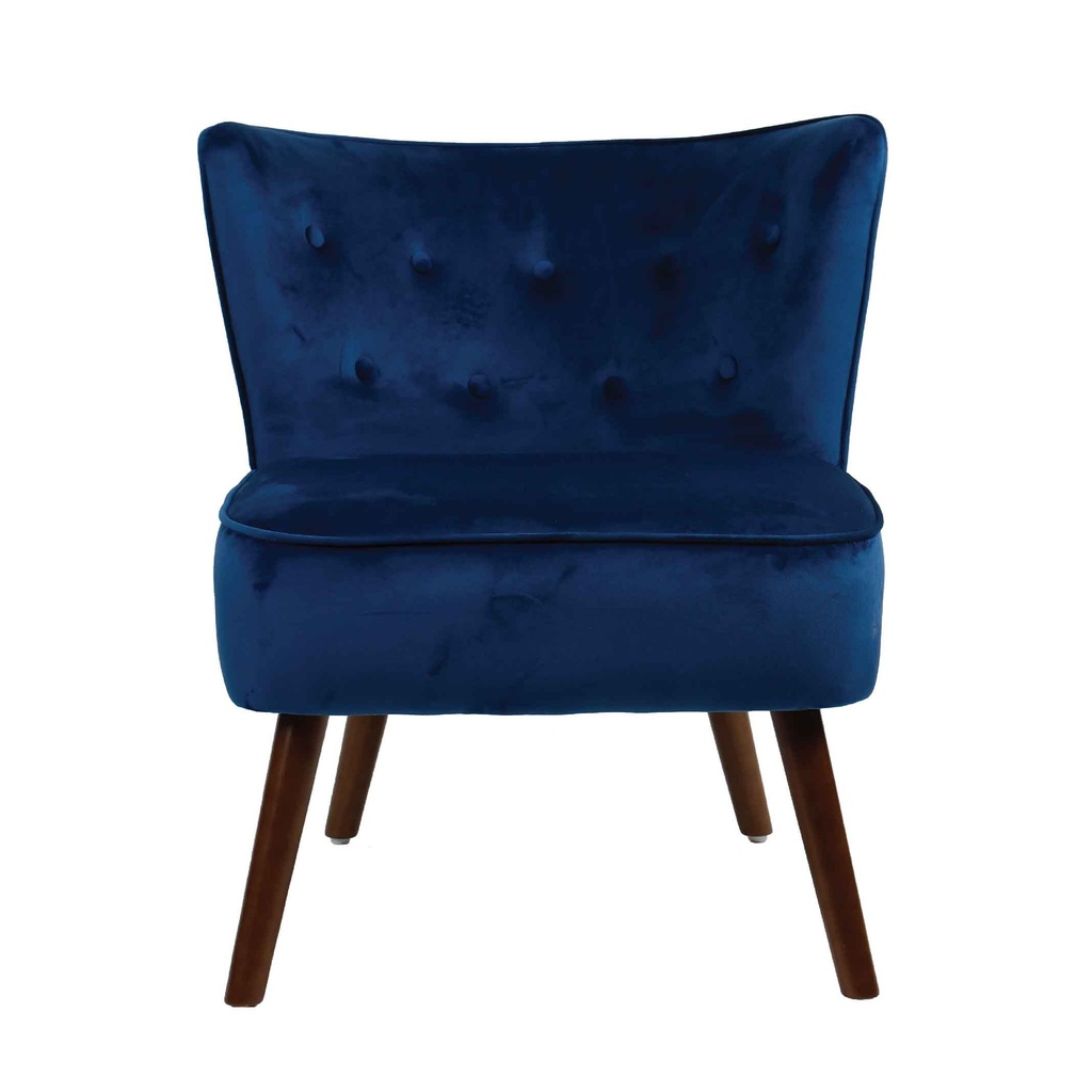 SILLA POLTRONA QH-8225# VELVET PATA WALNUT