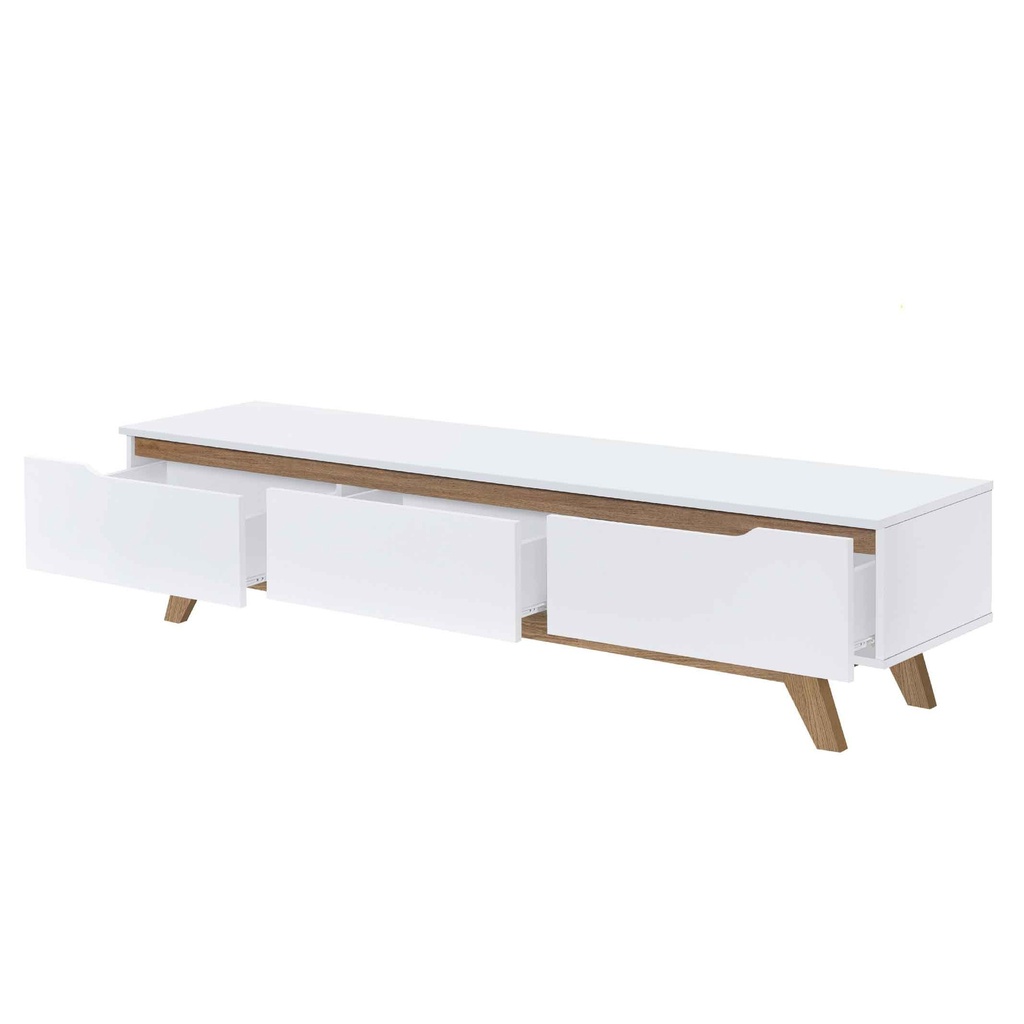 GABINETE P/TV SIMONA-TV 2222# JS BLANCO-PU/JS BLANCO-PU# 180X40X42CM