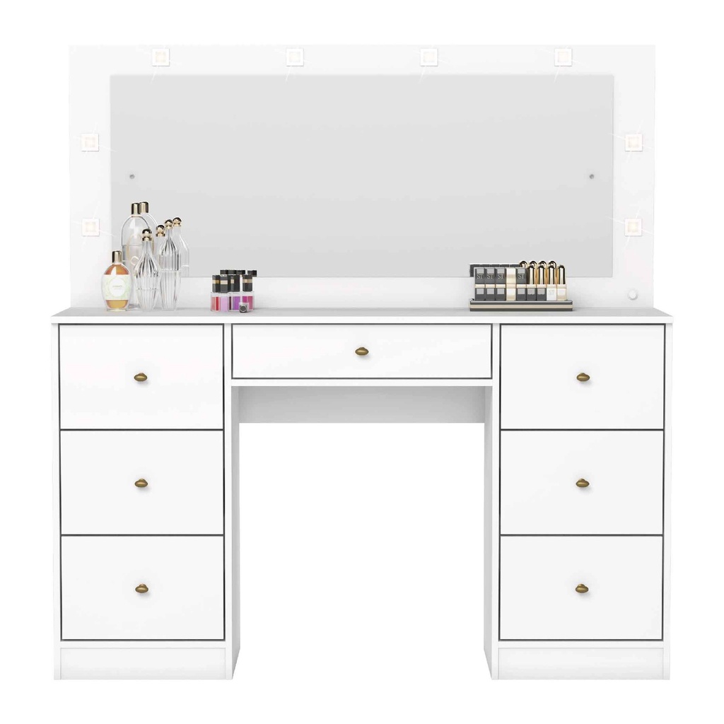 PEINADORA GLAMOUR# D912-05# 145X140X41CM BLANCA HP