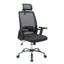 SILLA OFICINA W-152N# EJEC MALLA NEGRA ESTR/ METAL OVALADA