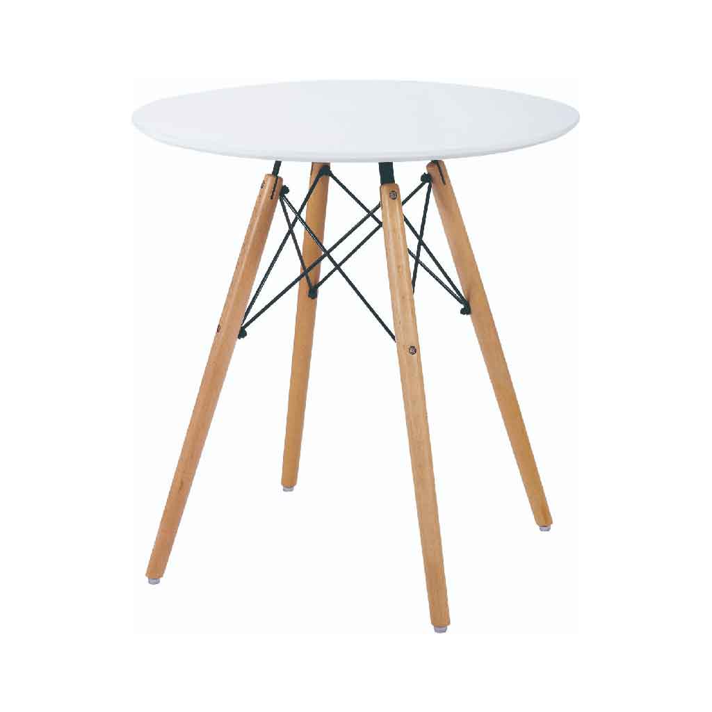 MESA REDON DT-012-2# BLANCO 60X70CM PTAS MADERA