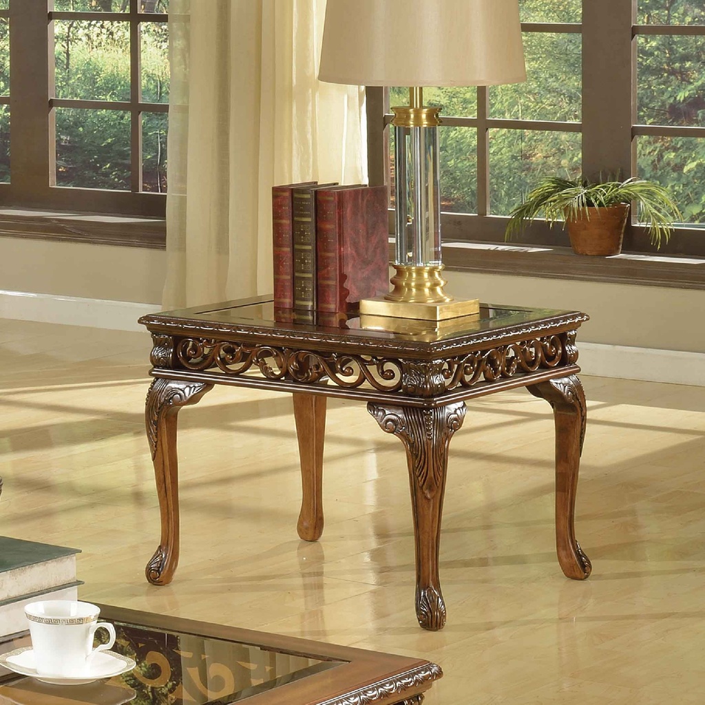 MESITA ESQUINERA HSC002E# S/VIDRIO BS/MADERA/ 66X66X58CM