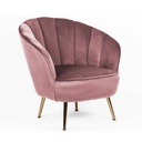 SILLA POLTRONA QH-8949# TELA ROSE VELVET HLR-44# PATAS METAL GOLD