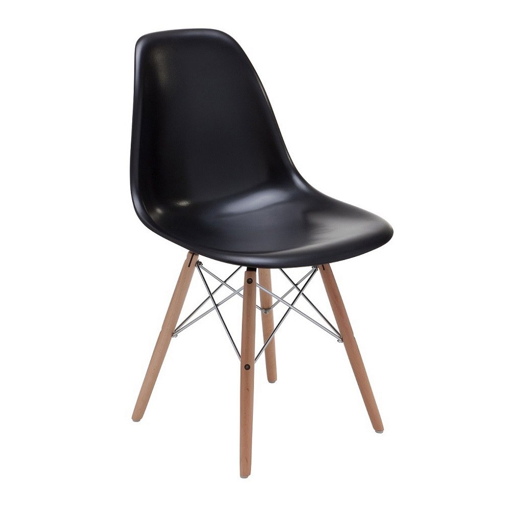 SILLA TERMOPLASTICA PC-005# 4PATAS MADERA