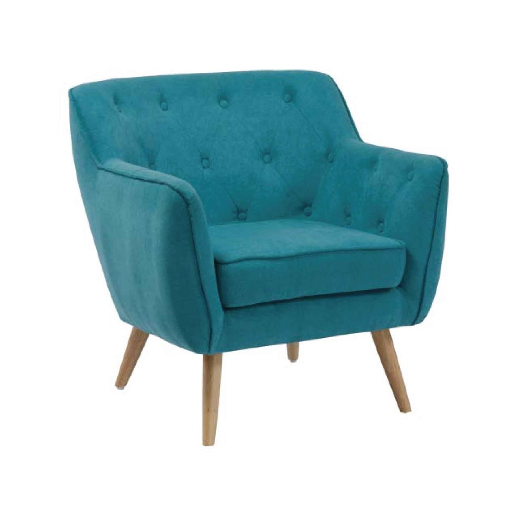 SILLA POLTRONA QH-8916# TELA PATAS MADERA