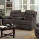 SOFA RECLINABLE TELA CX001A-52D# 2PUESTO CON PORTAVASOS