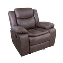 SOFA RECLINABLE TELA CX002A-31# 1PUESTO TJ004# CHOCOLATE MECEDORA