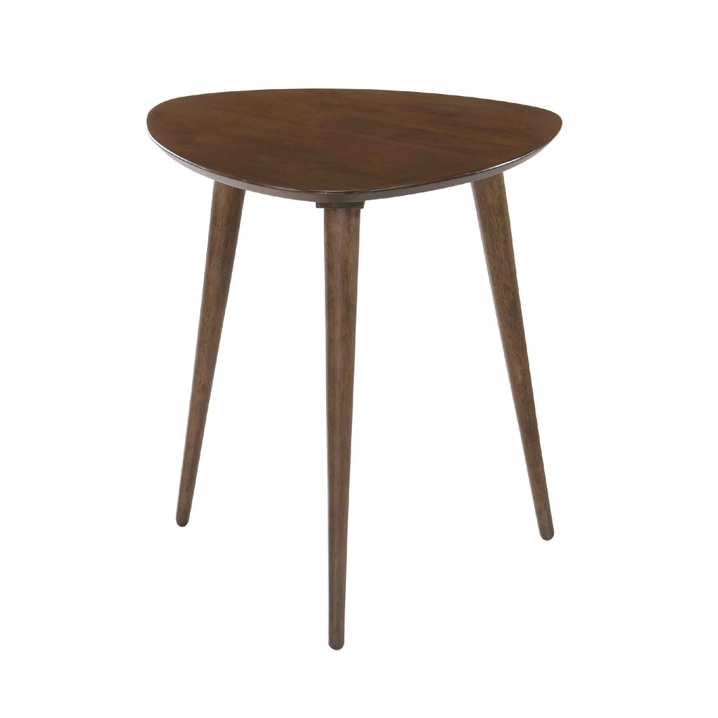 MESITA ESQUINERA ITAMI# OVALADA 52X56CM WALNUT