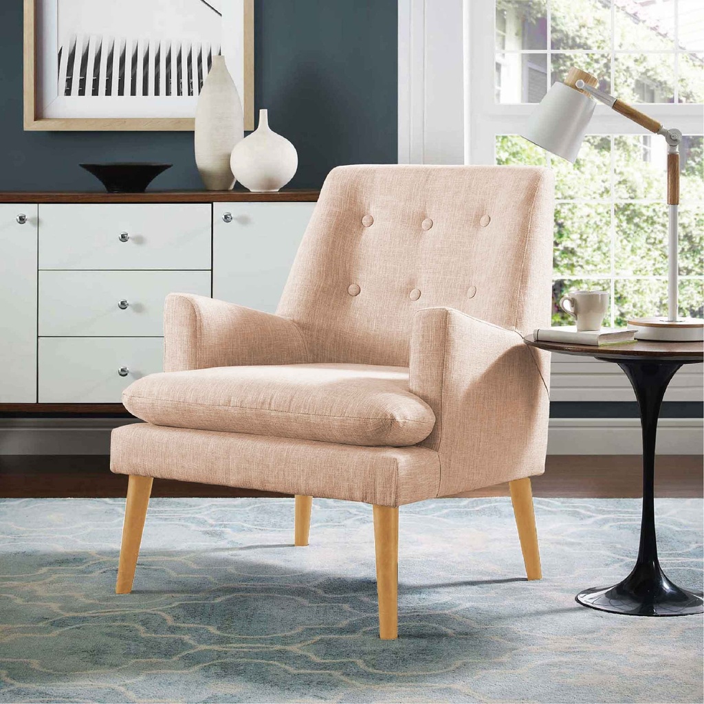 SILLA POLTRONA AR/QH-8829# PATAS NATURAL MADERA