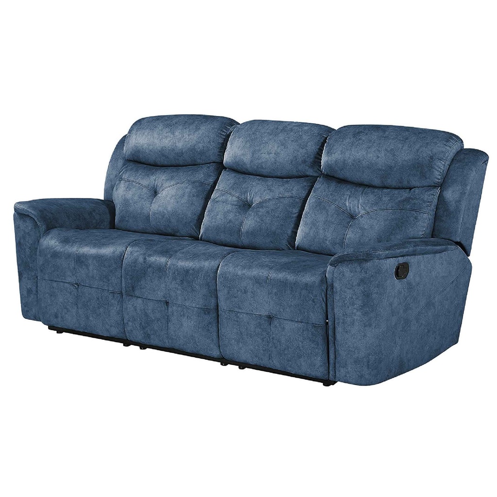 SOFA RECLINABLE TELA CX006A-53#  TJ002-SILVER BLUE# 3 PUESTOS#