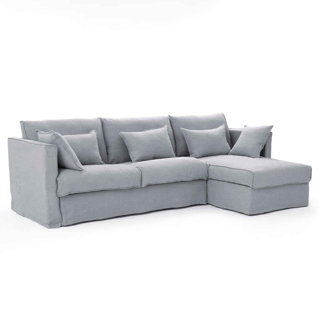 SOFA CAMA TELA L* 2632# COLCHON PLEGABLE 129-7# GRIS